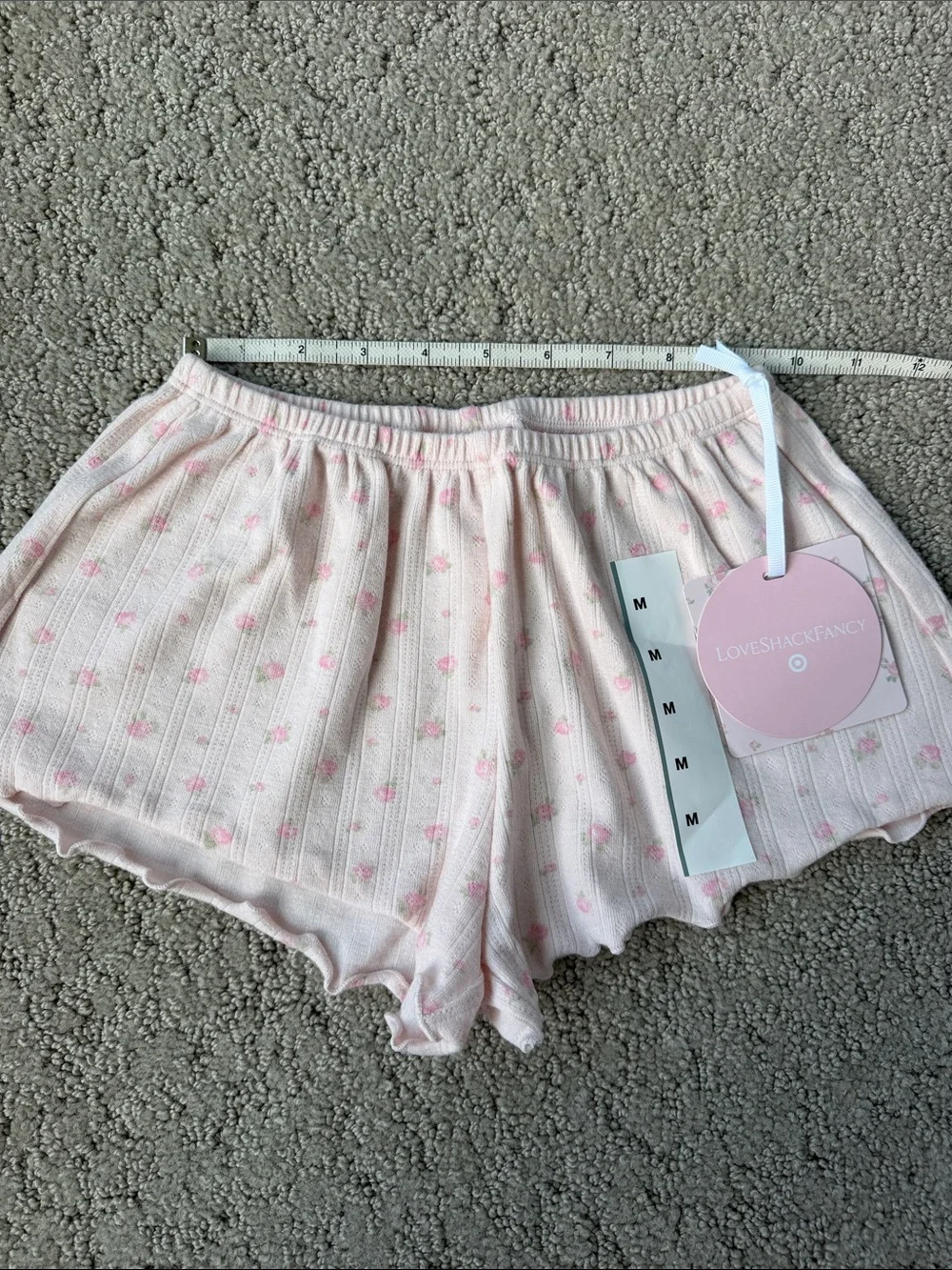 LOVESHACKFANCY Cottagecore T-Shirt & Short Set Pink Bundle Girls Lounge Med NWT